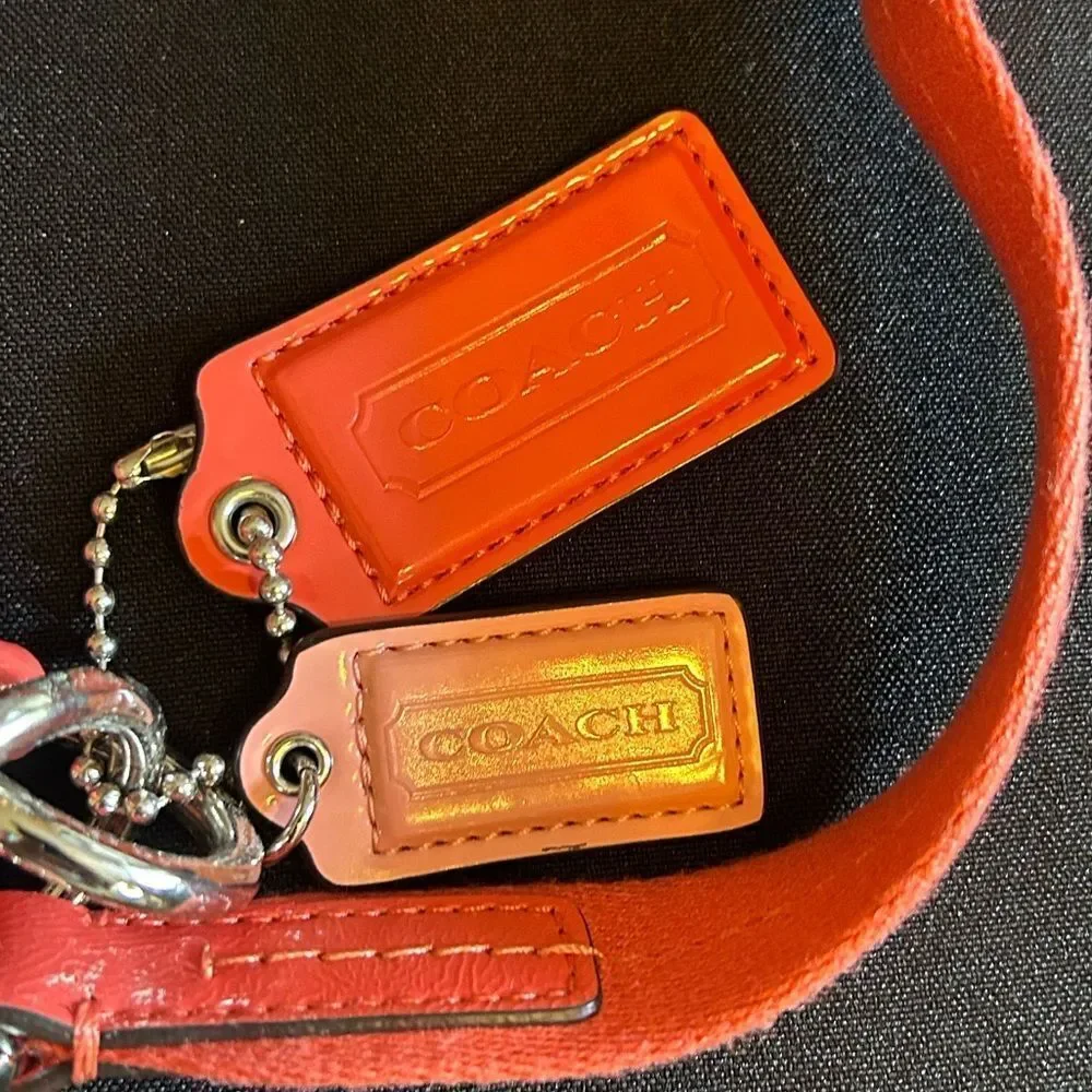 Coach Tan & Red Shoulder Bag Great Condition 14 by 11